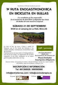 1ª Ruta enogastronómica en bicicleta por los viñedos de Bullas.