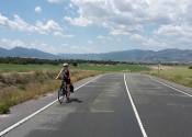 Cycling downhill from Moratalla.